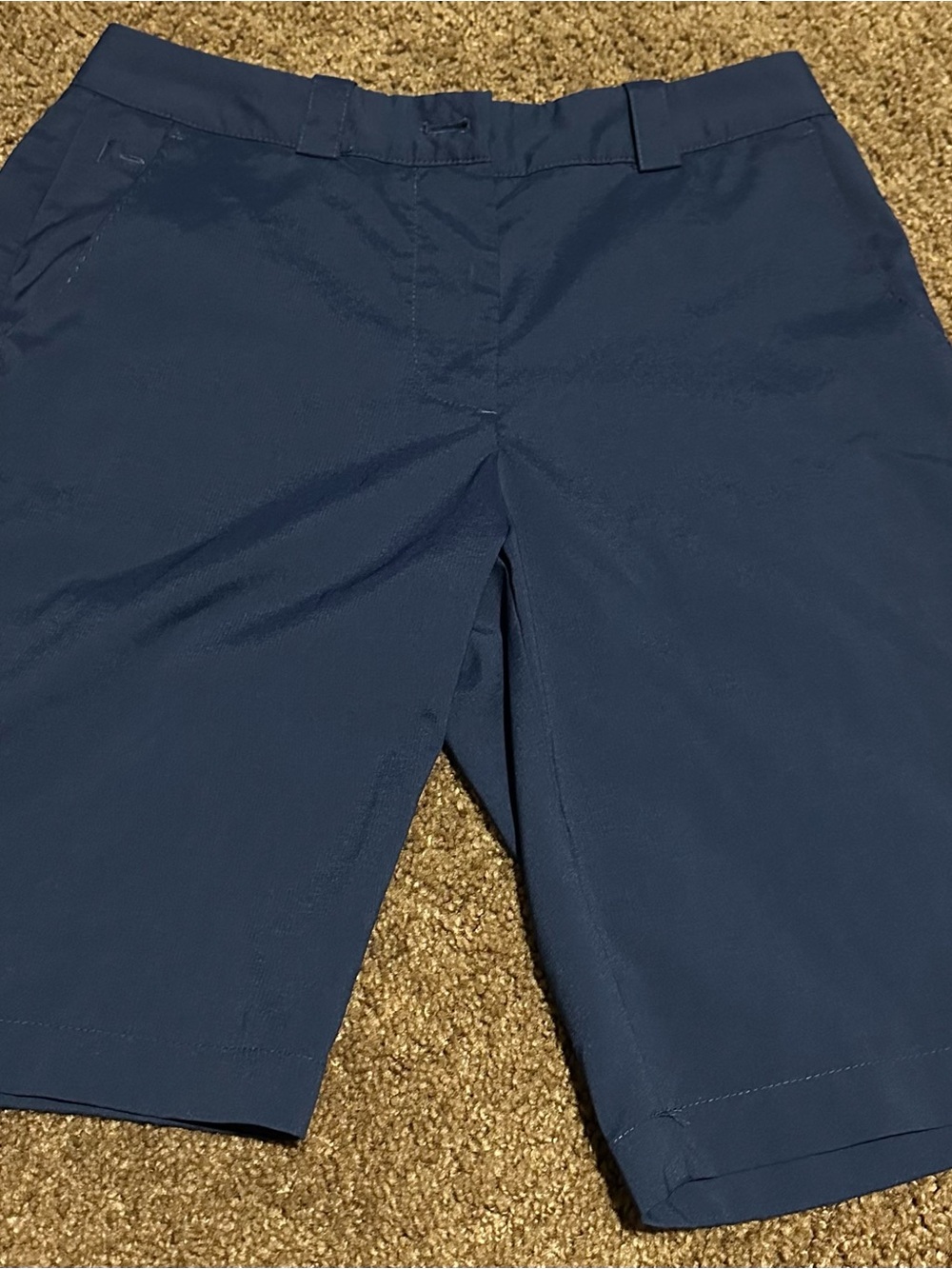 Nike Men's Dark Blue Flat-Front Golf Shorts